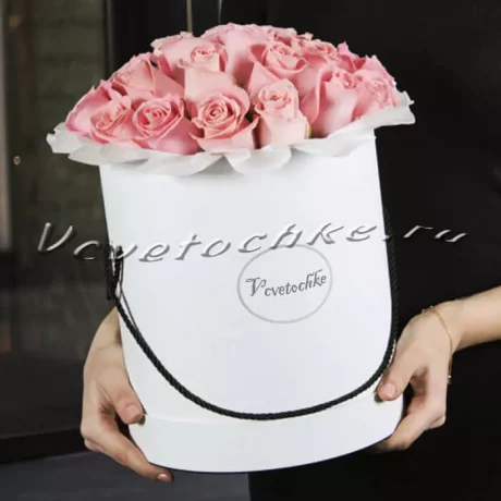Шляпная коробка Grand «Розы Розовые»