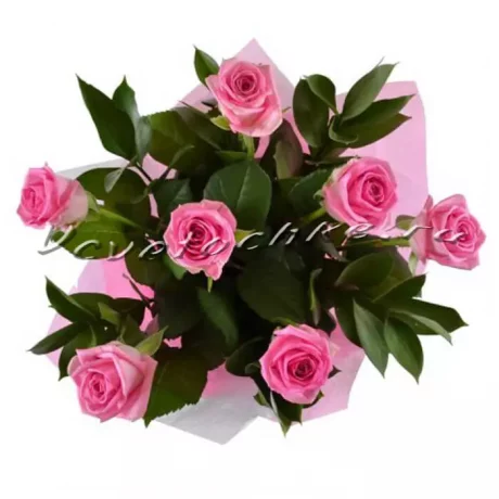Букет "7 розовых роз", Доставка цветов Тольятти, цветы Тольятти, Vcvetochke