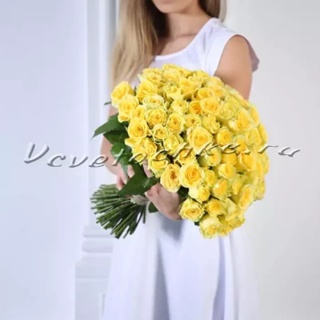 Букет "101 желтая роза", Доставка цветов Тольятти, цветы Тольятти, Vcvetochke