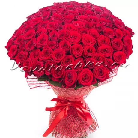 Букет "101 красная роза", Доставка цветов Тольятти, Vcvetochke