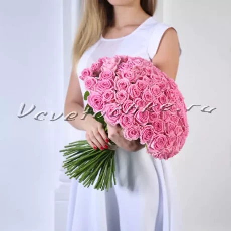 Букет "101 розовая роза", Доставка цветов Тольятти, цветы Тольятти, Vcvetochke