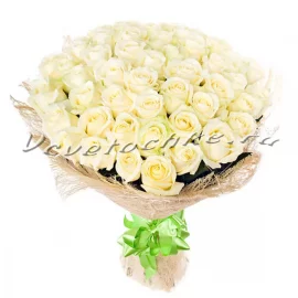 Букет «51 белая роза»