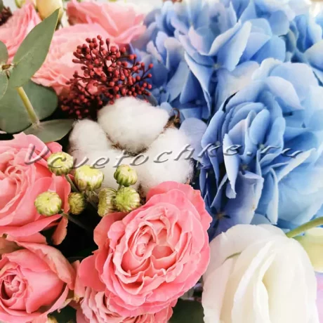 Шляпная коробка "Адриана", Доставка цветов Тольятти, цветы Тольятти, Vcvetochke