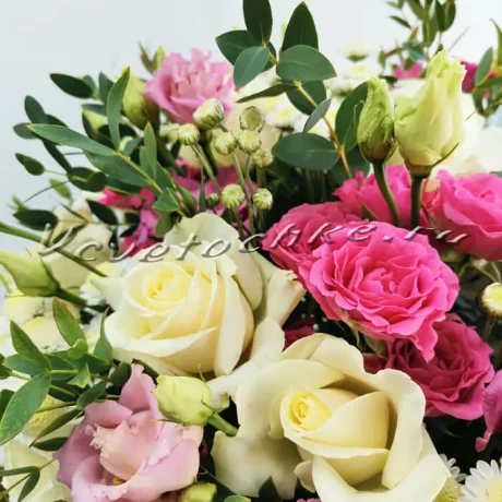 Шляпная коробка "Селена", Доставка цветов Тольятти, цветы Тольятти, Vcvetochke